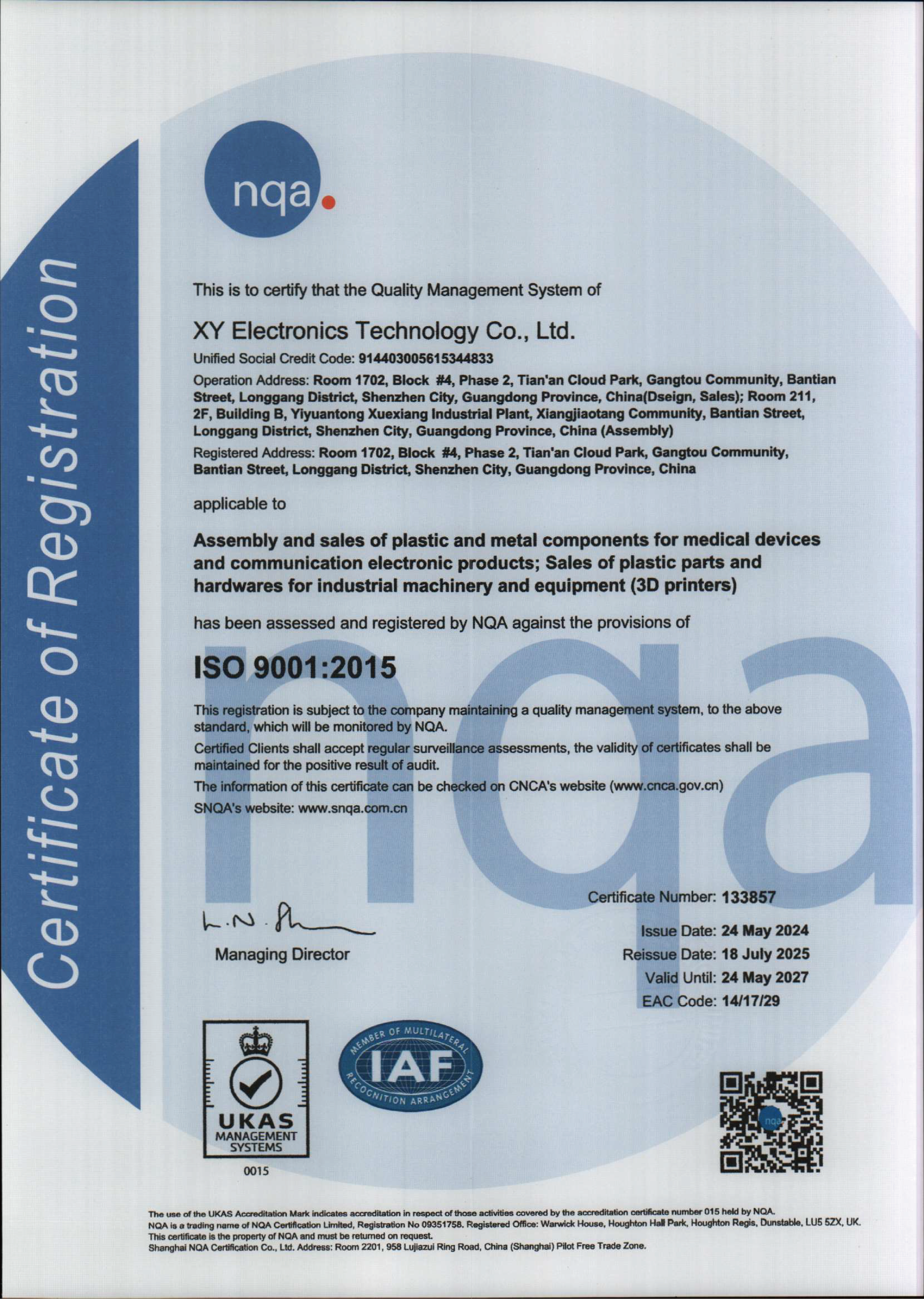 ISO 9001:2015 Certified China Ultra-Precision 1 Micron CNC Machining and Die Casting Factory XY Global